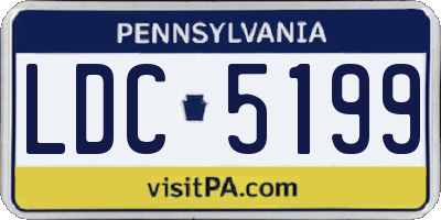 PA license plate LDC5199