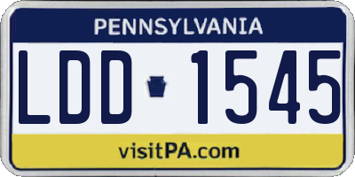 PA license plate LDD1545