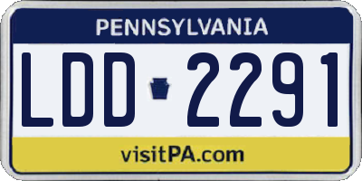 PA license plate LDD2291
