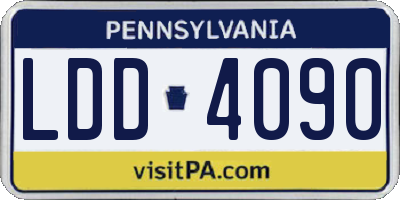 PA license plate LDD4090