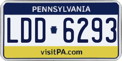 PA license plate LDD6293