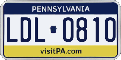 PA license plate LDL0810