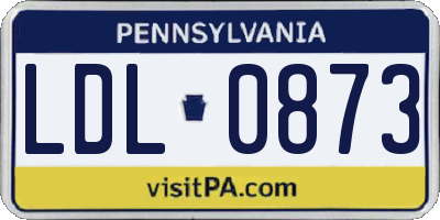 PA license plate LDL0873