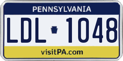 PA license plate LDL1048