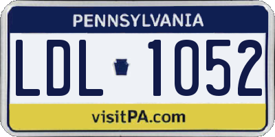 PA license plate LDL1052