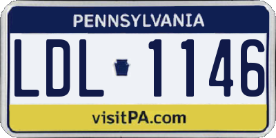PA license plate LDL1146