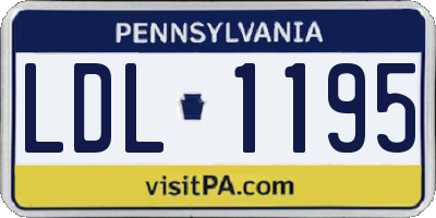 PA license plate LDL1195