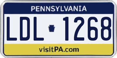 PA license plate LDL1268