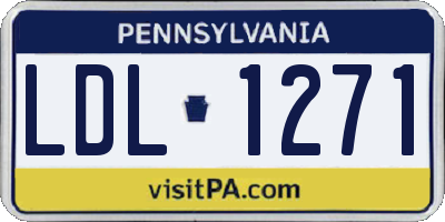 PA license plate LDL1271