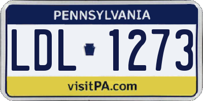 PA license plate LDL1273
