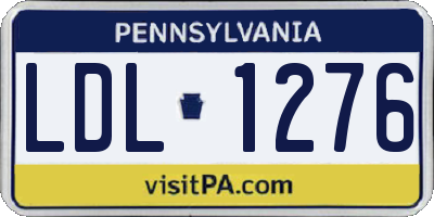 PA license plate LDL1276