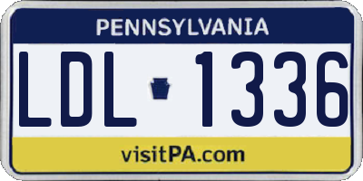 PA license plate LDL1336