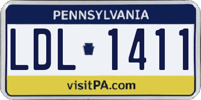 PA license plate LDL1411