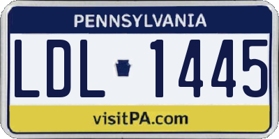 PA license plate LDL1445