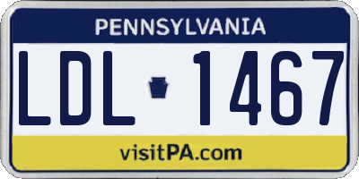 PA license plate LDL1467