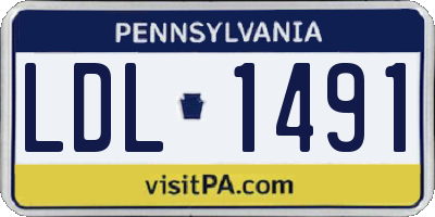 PA license plate LDL1491