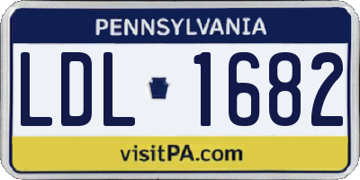 PA license plate LDL1682