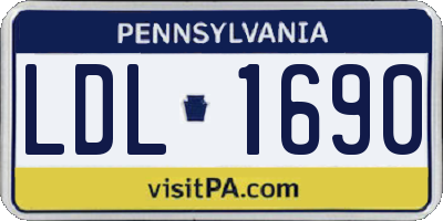 PA license plate LDL1690