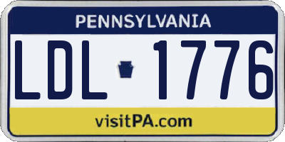 PA license plate LDL1776