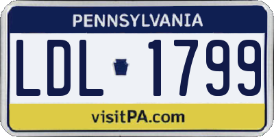 PA license plate LDL1799