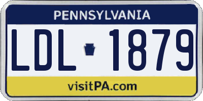 PA license plate LDL1879