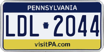 PA license plate LDL2044