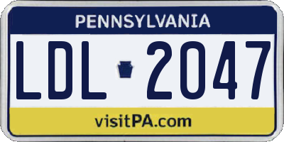 PA license plate LDL2047