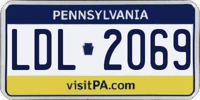PA license plate LDL2069