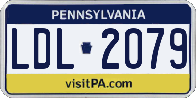PA license plate LDL2079
