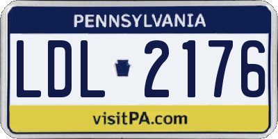 PA license plate LDL2176
