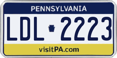 PA license plate LDL2223