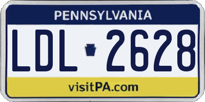 PA license plate LDL2628