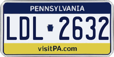 PA license plate LDL2632