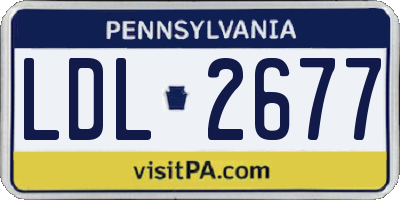 PA license plate LDL2677