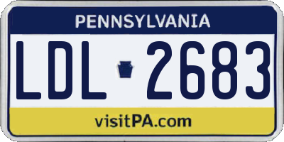 PA license plate LDL2683