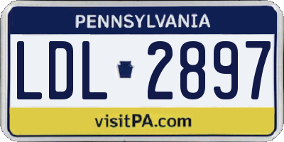 PA license plate LDL2897
