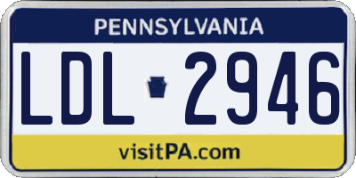 PA license plate LDL2946