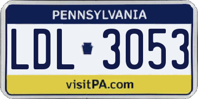 PA license plate LDL3053