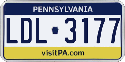 PA license plate LDL3177