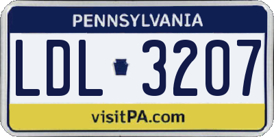 PA license plate LDL3207