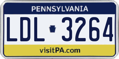 PA license plate LDL3264