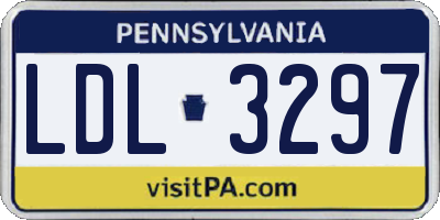 PA license plate LDL3297
