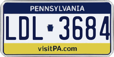 PA license plate LDL3684