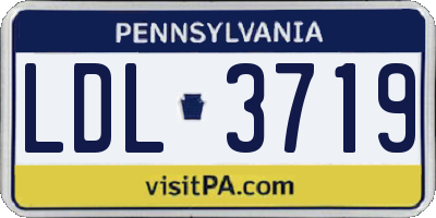 PA license plate LDL3719