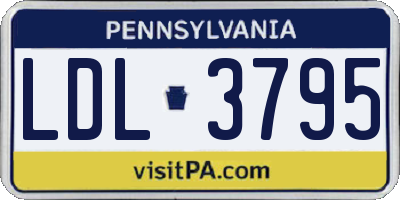 PA license plate LDL3795
