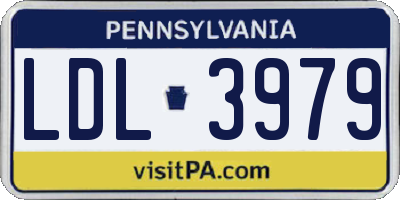 PA license plate LDL3979
