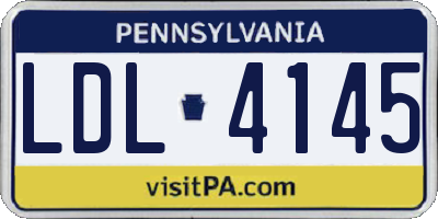 PA license plate LDL4145