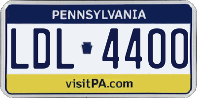 PA license plate LDL4400