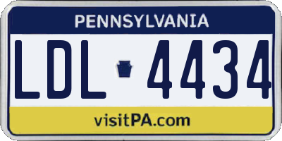 PA license plate LDL4434