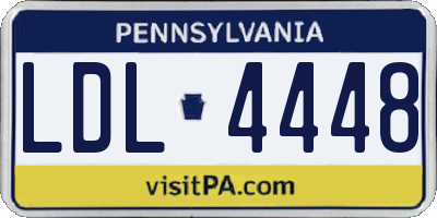 PA license plate LDL4448